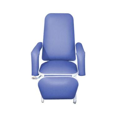 Imagem de Poltrona Standard Reclinável Hospitalar Descanso Azul Céu - Metal Solu