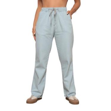 Imagem de Calça Jeans Feminina Wide Leg Perna Larga Balão - Natalia Store, Jeans