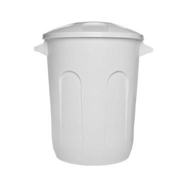 Imagem de Cesto De Lixo Com Tampa 60 Litros Branco - Jaguar
