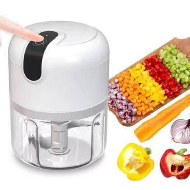 Imagem de Mini Processador Elétrico 250 g - Perfeito para sua Cozinha- Branco - 