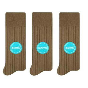 Imagem de Kit 3 pares de Meias Social Masculina Algodão Selene 8006 - Meias Sele