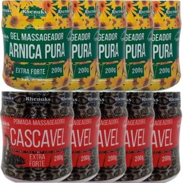 Imagem de Revenda Atacado 5 Gel Massageador Arnica Pura 200g + 5 Pomada Massagea