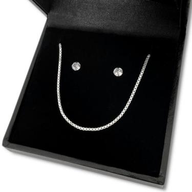 Imagem de Kit com Pulseira e Brinco Prata 925 Pedra Zircônia Veneziana - Hakuna 