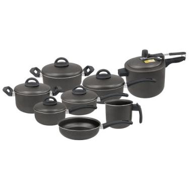 Imagem de Conjunto De Panelas Teflon 08 Peças Com Panela De Pressão - Marpal