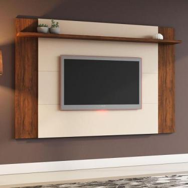 Imagem de Painel Viero para TV até 55 Polegadas 1 Prateleira Dallas Imbuia/Off W