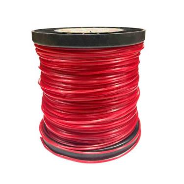Imagem de Fio Nylon Roçadeira 2kg 2.5mm Vermelho Quadrado Bobina Fuzil