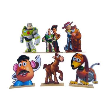 Imagem de Kit Display de Mesa 6 Peças Para Festa Toy Story MDF - Juju Brasil