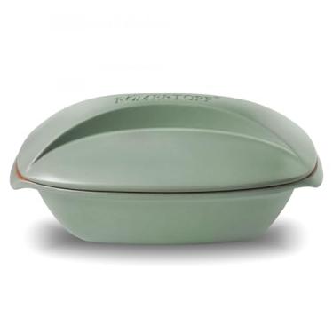 Imagem de Römertopf Culinario Torrador de argila | Forno holandês antiaderente | Panela de argila saudável | Assadeira de argila | Recipiente de cozinha versátil - 3,2 litros (3 litros) para até 4 pessoas -