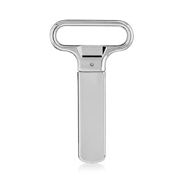 Imagem de True Jeeves Abridor de garrafa de pino duplo, abridor de rolha manual de duas garras de vinho, chave de barra de viagem compacta para barman com alça cromada, conjunto de 1