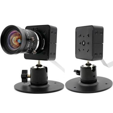 Imagem de KKSB Capa para câmera SBC com suporte de rotação de 360 graus – compatível com câmera Raspberry Pi HQ, módulo de câmera 2, módulo de câmera 3 e câmera coral de 5 MP (apenas capa e suporte – a câmera