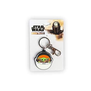Imagem de Star Wars: The Mandalorian The Child Collector Keychain Pendant | Official Star Wars Collectible Enamel Pendant Keychain | Baby Yoda in Carriage | Measures 1.5 Inches