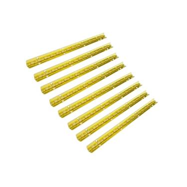 Imagem de QCAA Dobradiça de piano longa de parada de 90 graus, dobradiça de caixa de aço durável, 150 mm x 9 mm (5,91" x 0,35"), banhado a latão, fabricado em Taiwan, pacote com 8