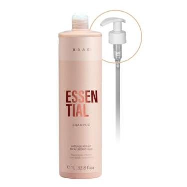 Imagem de Kit Braé Essential Hair Shampoo Litro e Válvula Pump (2 produtos)