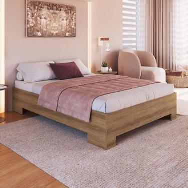 Imagem de Cama Queen Xangai Mel - Art In Móveis, Marrom, Moderno