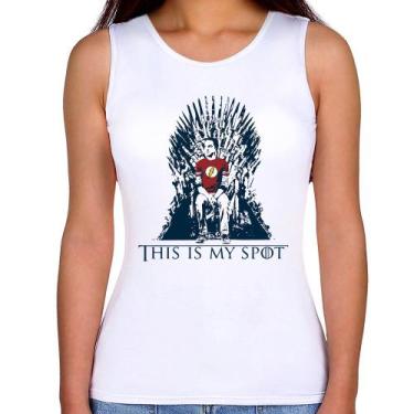 Imagem de Regata Feminina This Is My Spot - Foca na Moda, Branco, GGG