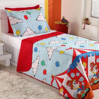 Imagem de Kit Cobre Leito Infantil Solteiro 2 peças - Circo - Aquarela Enxovais