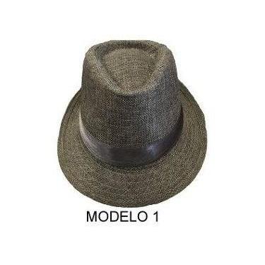 Imagem de Chapéu Estilo Malandro Panama Fedora Tecido Festa Evento - oem, Palha