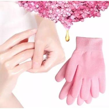 Imagem de Luva Hidratante Rosa Gel Mãos Rachadas Esfoliante - oem