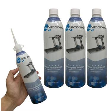 Imagem de Kit 3 Silicones Puro Lubrificante Esteira Bicicleta Elétrica e Uso Ger