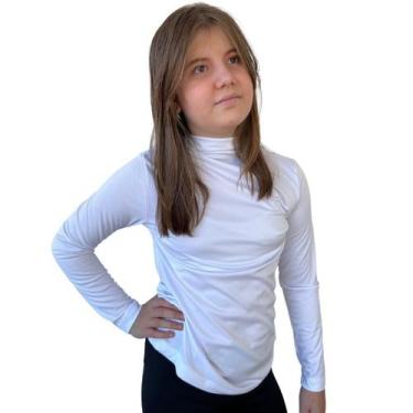 Imagem de Blusa Térmica Infantil Menina Peluciada Gola alta Segunda Pele Manga L