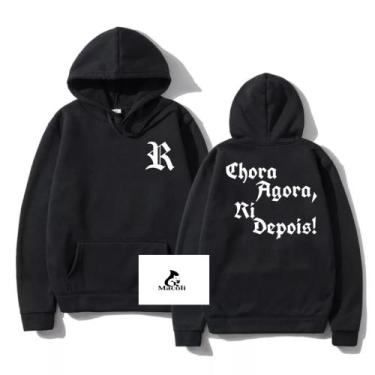 Imagem de Moletom Canguru Racionais Mc's Chora Agora Ri Depois Blusa Unissex - M
