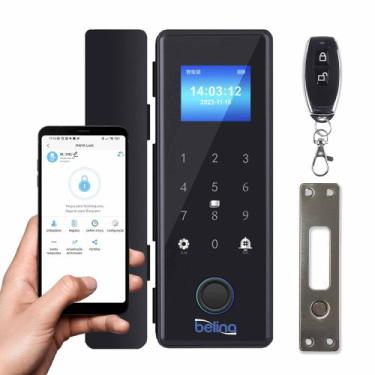 Imagem de Fechadura Biometrica para Porta de Vidro Bluetooth BL-K198J - Belina