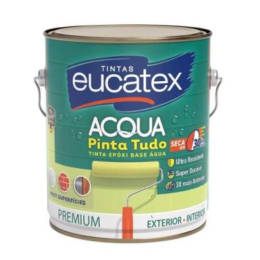 Imagem de Epóxi Tinta para Azulejos, MDF, VIDROS, Base Água 3,6L Eucatex Branco 