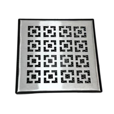 Imagem de Ralo Pluvial 20x20 Inox Dubai Jardim Quintal Coletor 100 Tela - Ficone