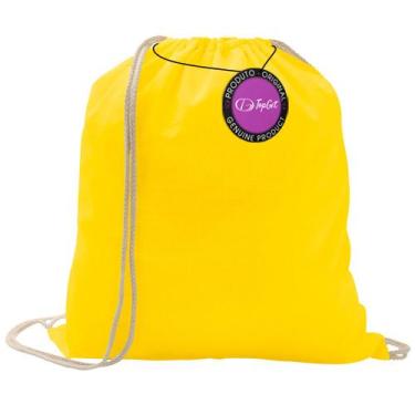 Imagem de Mochila tipo Saco Gym Sack em Algodão e Poliéster Hand TopGet, Amarelo