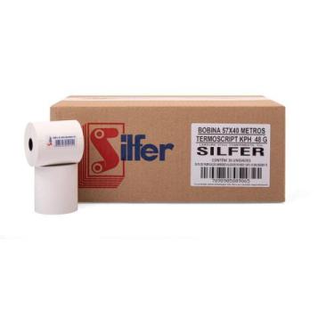 Imagem de Bobina Térmica 57MM X 40M Branca 48G para PDV, POS e REP - Silfer