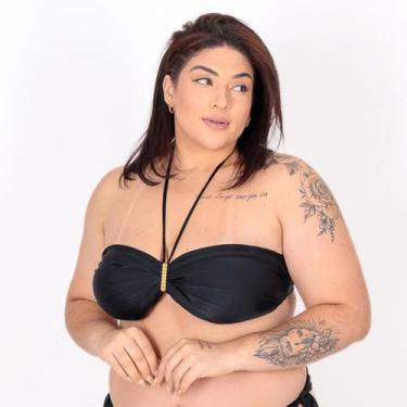 Imagem de Biquíni Top de Praia sem alça Preto - Stw Moda, Preto, G/GG - 44/46