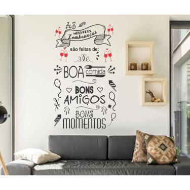 Imagem de Adesivo Parede Frase Melhores Lembranças 80x47 cm