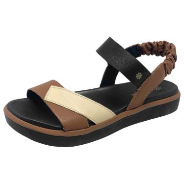 Imagem de Sandalia Feminina Papete Couro Conforto New Face 26101