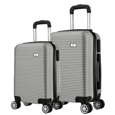 Imagem de Kit2 Mala de Viagem Bordo Padrão ANAC P+ e Grande Em ABS - EAGLE, Prat