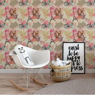 Imagem de Papel De Parede Temático Colorido Paris - 1,50x0,50m - DEKAL DECOR