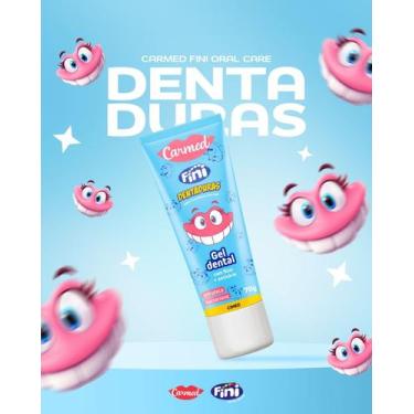 Imagem de GEL DENTAL DENTADURAS CARMED FINI COM FLÚOR  ANTICÁRIES 70g Pasta de D