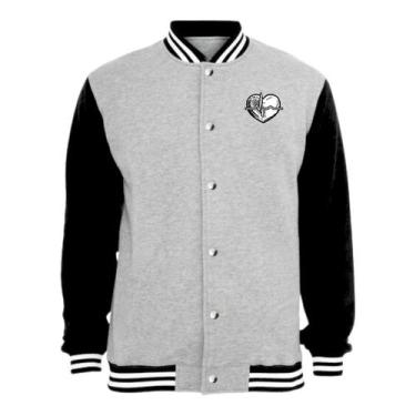 Imagem de Jaqueta Colegial Moletom Masculina Feminina Batimentos Sem Bolso - Cal