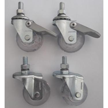 Imagem de Rodizio  para carrinhos e  móveis roda gel com freio e sem kit glae 21