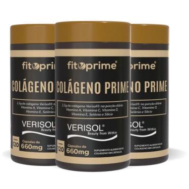 Imagem de Kit 3 Colágeno Prime Verisol com Vitaminas A C D E  Selênio e Silício 