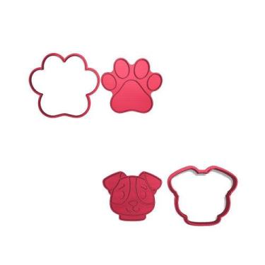 Imagem de Kit 2 Cortadores Pata Pet Cachorro Patrulha Dog Cute - DOCE IMPRESSO, 