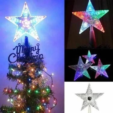 Imagem de Estrela Ponteira para Árvore de Natal Led Colorida 127v - Wincy Natal