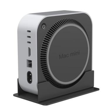 Imagem de bylitco Suporte de mesa de metal para Mac Mini M4/M4 Pro 2024, perfeito para organização de mesa e dissipação de calor, proteção acolchoada macia, design que economiza espaço - preto