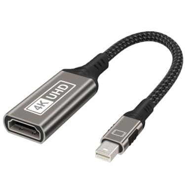 Imagem de Adaptador Mini DisplayPort para HDMI 4K, Mini DP para HDMI, conversor Thunderbolt 2 para HDMI compatível com MacBook Air/Pro, Microsoft Surface Pro/Dock, monitor, projetor e mais