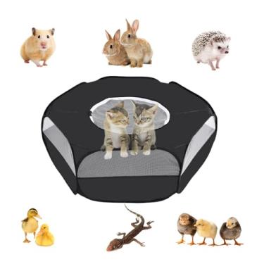 Imagem de gpgcgsgp Cercadinho para Animais Pequenos, Cercadinho Pop-Up, Barraca Portátil para Animais de Estimação, Dobrável, Chocadeira para Galinhas, Gaiola para Animais de Estimação para Hamster/Cachorro/Gat