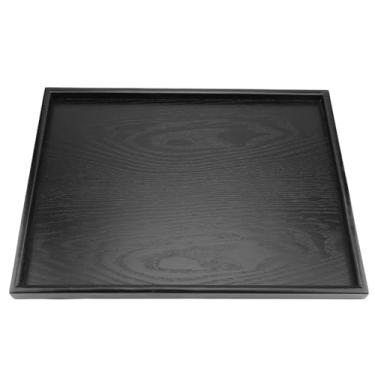Imagem de Bandeja de Servir de Madeira, Bandeja de chá de Nogueira Rústica, Bandeja Retangular para Mesa de Centro, Decoração de Cozinha, ótima para Servir Bebidas Com Contenção de (35 * 24cm)