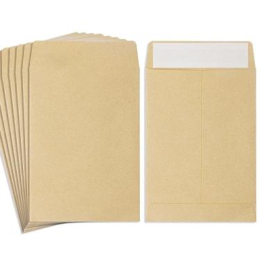 Imagem de Pacote com 100 envelopes para moedas, 8 x 10 cm, envelopes pequenos Kraft marrom, envelope de sementes totalmente selado, envelopes de moedas pequenas Kraft, envelopes de sementes, mini envelopes para