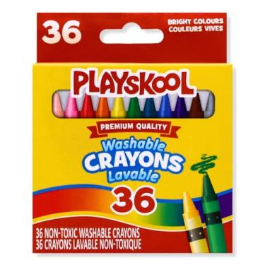Imagem de Playskool Giz de cera lavável multicolorido premium - Pacote com 36
