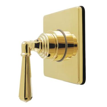 Imagem de Kingston Brass Válvula de desvio de seis vias KS4042HL Metropolitan de manípulo único com kit de acabamento, latão polido