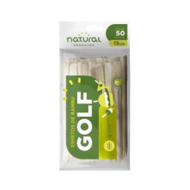 Imagem de Espeto de bambu Golf  15cm Natural com 50 unidades Ideal para Lanches 