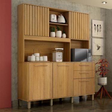 Imagem de Armário de Cozinha Diamante 5 Portas 2 Gavetas Cinamomo - Valdemóveis